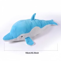 Superzacht schattig dolfijnvormig pluche seksspeeltje voor zintuiglijk comfort en knuffelplezier, nieuwigheid cadeau voor volwassenen.
