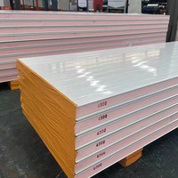 Panneau sandwich en acier coloré avec isolation ignifuge de classe A1, panneau phénolique pour cloisons et plafonds de bâtiments