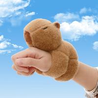 Peluche Capybara Douce, Jouet en Peluche Rembourré en Coton PP, Matière Polyester, Bracelet Ajustable Anneau-à-Anneau pour Enfants de 8 à 13 Ans