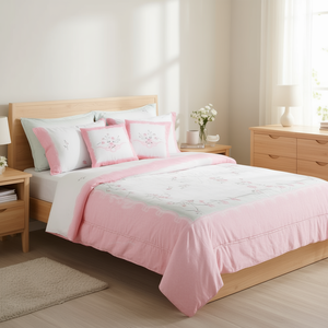 <b>Single</b> Bombn Sheet Set <b>Floral</b> Cotton Grade A Breathable Classic All Season Home <b>Bedding</b> - Product Image 2