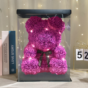 40cm Fabrik Großhandel Wunderschön verpackter Rosen bär Künstlicher Rosen bär Premium Rosen bär - Product Image 6