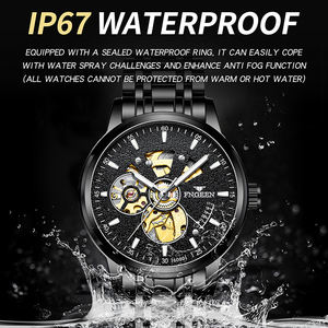 Personalizable, Reloj Mecánico Automático para Hombre con Correa de Acero Inoxidable y Cuero, Diseño Hueco, Estilo Juvenil, Nuevo y Moderno 2026, Resistente al Agua - Product Image 4