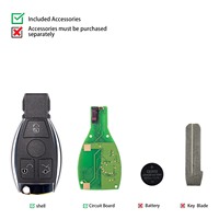 Llave Inteligente CG MB 08 Versión Keyless Go 2 en 1, 3 Botones, 315MHz/433MHz, Alta Calidad, 1 Año de Garantía para Mercedes W164 W221 W216