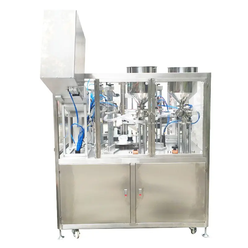 Máquina automática de llenado y sellado de tubos blandos de aluminio/plástico, máquina de sellado de llenado de tubos de pasta de crema cosmética