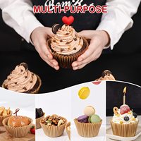 Fête personnalisée 1000 pièces/paquet brun naturel blanc Standard Mini papier sulfurisé cuisson tasse moule Muffin étui emballage Cupcake doublures