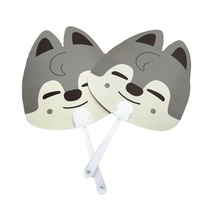   Éventails personnalisés imprimés avec photo, en plastique transparent, ronds, pour l'expression personnelle