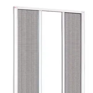 Pleated Fly Insect Screen Plisse Retractable Single Mesh in Aluminum Sliding Door and Window System