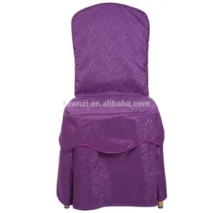2021 Wholesale Purple Banquet Universal Polyester Chair Cover Cheap Luxury Banquet Wedding Chair Cover Hot Sale