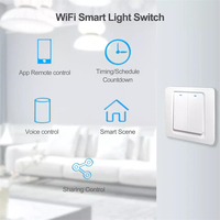 Interrupteur mural intelligent Tuya WiFi Zigbee, interrupteur mural à bouton poussoir, 1/2/3 gangs, fonctionne avec Alexa Google Home