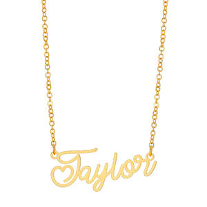 <span class=keywords><strong>Collier</strong></span> personnalisé en acier inoxydable 304 plaqué or 18 carats avec diamant, lettre personnalisée, chaîne en bambou transfrontalière, personnalisation unisexe - Product Image 5
