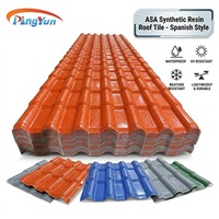 Tuile de toit en résine synthétique ASA PVC, résistante à la décoloration, imperméable, ignifuge, anti-âge et résistante à la corrosion, pour maison