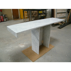 Base cuadrada de mármol blanco de carrra italiana, 100% natural, moderna, estrecha, para pasillo, <span class=keywords><strong>consola</strong></span> de mesa - Product Image 5