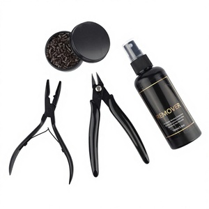Kit d'outils pour extensions de cheveux en kératine naturelle pour extensions pré-collées - Pinces pour pointes K/I/U/V + 20g de <span class=keywords><strong>perles</strong></span> de colle en kératine italienne - Product Image 1