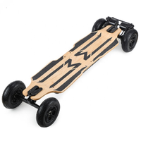Planche à roulettes électrique tout-terrain de montagne avec moteur RS, batterie 15Ah, plateau en érable et bambou, roues gonflables, autonomie de 50 km