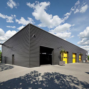 Almacén de estructura de acero prefabricado de diseño moderno personalizable Solución de construcción de almacenes únicos - Product Image 2