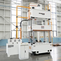 Presse hydraulique certifiée CE de 400 tonnes avec pompe à engrenages, haute précision, 4 colonnes, 3 poutres DONRUN YQ32-400T pour le formage de réservoirs d'eau