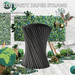 Pajitas <span class=keywords><strong>de</strong></span> Papel <span class=keywords><strong>PLA</strong></span> Biodegradables <span class=keywords><strong>de</strong></span> 6*197mm, Desechables y Ecológicas para Fiestas <span class=keywords><strong>de</strong></span> Halloween, Navidad, <span class=keywords><strong>A</strong></span>ño Nuevo, Reuniones en Bares, Marca AATAE - Product Image 2