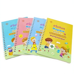 French Sank Magic groove Spiral Bound Film Laminated <b>Book</b> for Kids Reusable Writing Practice Educational Learning Calligraphy - Product Image 3