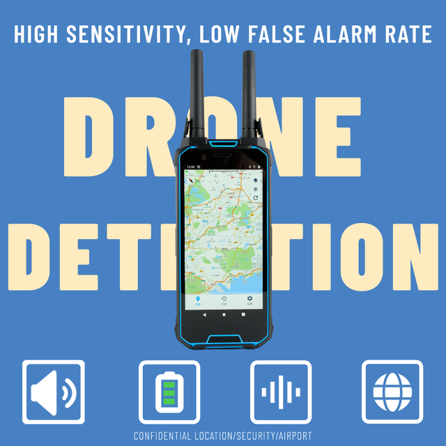 Drone Detector Handheld Drone Detection 2.4G 5.8G Alarm Locate UAV FPV Dji Track Route Positioning Pilot Detector Defence