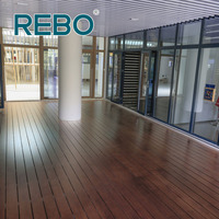 Planches de terrasse en composite personnalisées modernes pour l'extérieur, imperméables, écologiques, panneaux de terrasse en bambou