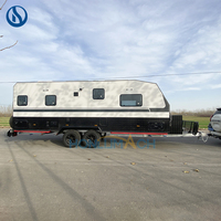 Honlu 2025 Mini caravane remorquable de 23 pieds, camping-car, remorque de camping, capacité de 4 personnes, design léger, imperméable et pliable