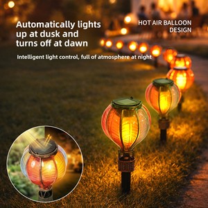 Lámpara Colgante Solar LED de Estilo Europeo con Forma de Globo Aerostático para Patio, Lámpara de Techo para Exteriores, para <span class=keywords><strong>Restaurante</strong></span>, Venta al por Mayor - Product Image 4
