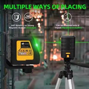 Mini 2 satır lazer seviyesi yeşil ışın kendinden tesviye lazer seviyesi taşıma çantası ile taşıma çantası ile LL-T1 yeşil - Product Image 3