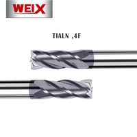WEIX Fraise carrée à 4 dents en carbure monobloc revêtu pour routeur CNC en stock