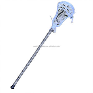 Palo de Lacrosse Completo ACEKING para Hombre y Niño con Eje de Metal y Cabeza Encordada Blanca - Product Image 1