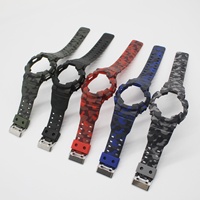 Bracelet de montre camouflage de remplacement pour GD100/GA110/GAX/GLX100 120, étui de protection tout-en-un en gel de silicone