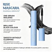 Mascara noir pour cils recourbés, résistant à la transpiration et à l'eau, volumisant, allongeant et nourrissant, pour les yeux sensibles, marque privée