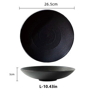 26.5cm reciclado PET Textured Bowl com ranhuras espirais internas-Louça durável Eco-Friendly - Product Image 4