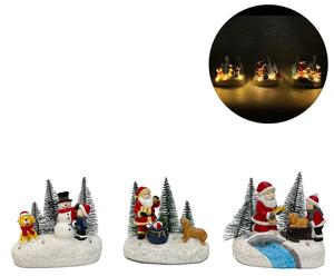 Décorations <span class=keywords><strong>de</strong></span> Noël LED Lumineuses pour Intérieur/Extérieur : Renne Traînant Chariot, Père Noël, <span class=keywords><strong>Bonhomme</strong></span> <span class=keywords><strong>de</strong></span> <span class=keywords><strong>Neige</strong></span> – Blanc Chaud 2700K, IP20, DC6V, Facile à Installer - Product Image 6