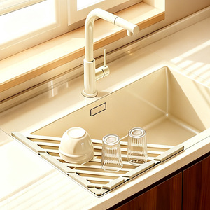Folding Sink Drain Rack L Size Square Shape Dish Drying Storage Kitchen Sink Rack - Product Image 2