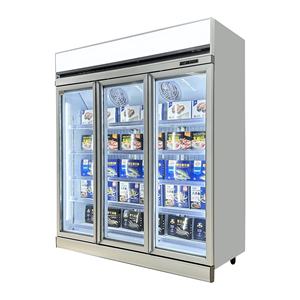 1500L <span class=keywords><strong>Vertical</strong></span> Helado Congelar Escaparate 3 Puertas de vidrio Gelato Standup Congelador Refrigerador - Product Image 2