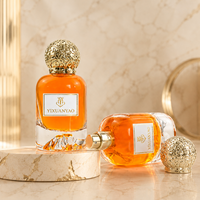 Flacon cylindrique en verre de luxe de 100 ml pour parfum, avec bouchon couronne, atomiseur transparent rechargeable, emballage givré pour huiles de soin