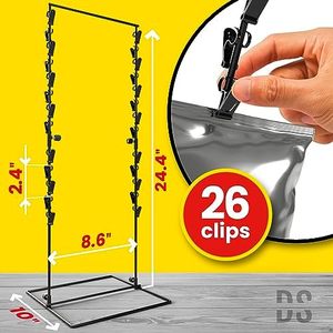 Đen Xoay Xách Tay 2 Hàng Khoai Tây Chiên Giá Hiển Thị Đứng Với 26 Clip Thân Thiện Với Môi Cho Thiết Kế Cho Bán Lẻ Đảng Sử Dụng - Product Image 2