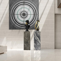 Cube en onyx de marbre naturel, décoration d'intérieur, table basse en onyx vert, socle en marbre