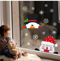 Autocollants de fenêtre de Noël imprimés double face personnalisés en usine pour le verre