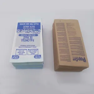 Производитель Kolysen, белые и коричневые пакеты для попкорна для микроволновой печи, высококачественные пакеты для 95% кукурузной бумаги