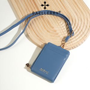 Baellerry Lanyard Id Card Holder Blue Zipper Coin Purse Portable Multi Card Slot Student <b>Wallet</b> Unisex Everyday Use - Product Image 1