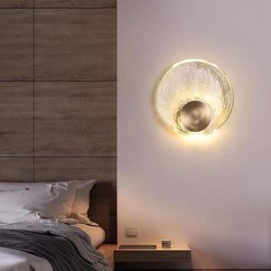 New Nordic Minimalist Designer Style All-Copper <b>Wall</b> Lamp Postmodern Light Luxury for Bedroom Bathroom <b>Mirror</b> Crystal Pendant - Product Image 4