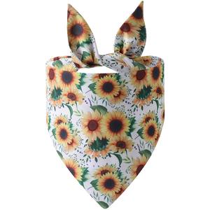 Tanpopo Pet Eco Friendly doppio strato dogana bandane stampa poliestere <span class=keywords><strong>primavera</strong></span> estate fiore bavaglino sciarpa De Mujer Para <span class=keywords><strong>La</strong></span> Cabeza - Product Image 6