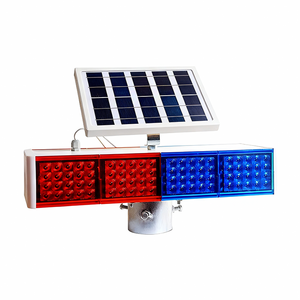 Feux stroboscopiques à brancher 220V, rouge et bleu intégrés, haute puissance, double face, construction, clignotant de nuit, barrière routière - Product Image 4