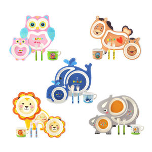 <span class=keywords><strong>Assiette</strong></span> à dîner en <span class=keywords><strong>bambou</strong></span> en fibre de dessin animé pour les écoliers et les bébés enfants - Product Image 6