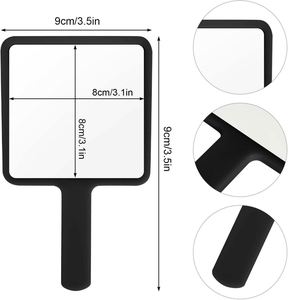 Private Label LOGO Personalized ABS Plastic Small Compact Handheld Square Durable Makeup <b>Mirror</b> Custom Cosmetic Hand <b>Mirror</b> for - Product Image 2
