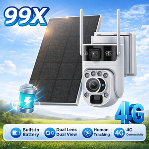 Cámara PTZ Solar HIKWIFI de 10MP con Zoom 99X y 360° °   Cámara de Seguridad IP Inalámbrica para Exteriores con Seguimiento Humano - Product Image 1