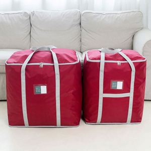 Sac de rangement pour couette en coton, style moderne et simple, anti-poussière et anti-humidité, en tissu Oxford épaissi, organisateur de vêtements - Product Image 3