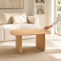 Table basse carrée en bois brun de style antique moderne et minimaliste pour salon, meubles de salon
