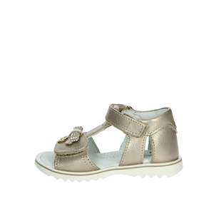 Sandalo da bambina Balducci CITA6980 in pelle bianca con cinturino a T e fibbia decorativa con strass, tacco decorativo, per uso casual - Product Image 1